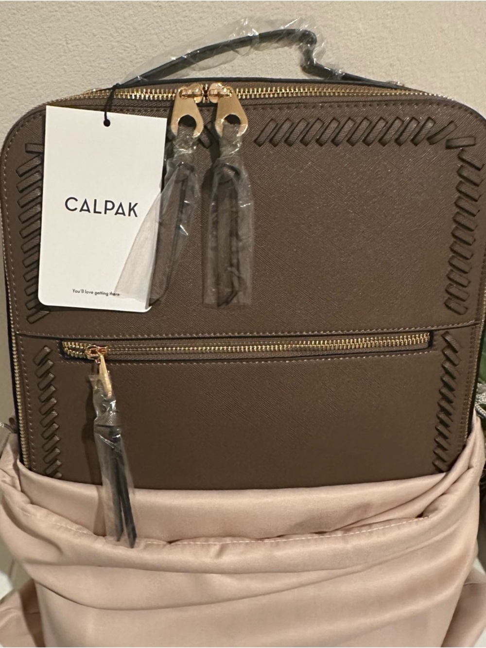 Calpak Kaya 15 inch Laptop Backpack in Mocha NWT - Picture 2 of 5